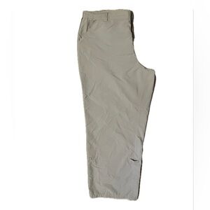 Columbia Omni-shade sun protection hiking outdoor pants, nylon, beige/tan, 1X